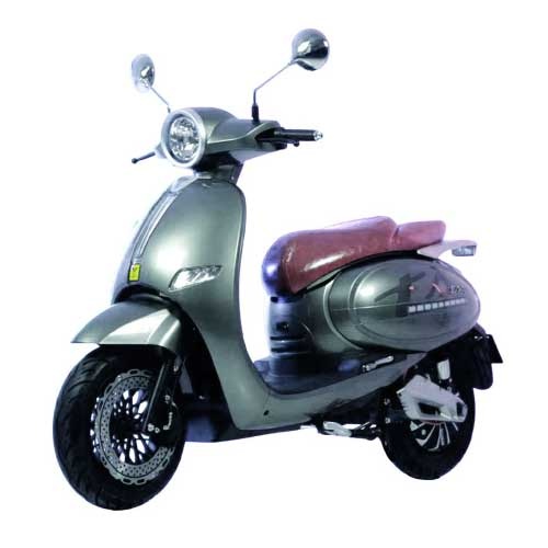 Motor listrik retro Uwinfly T5 warna abu-abu, foto dealer resmi Uwinfly